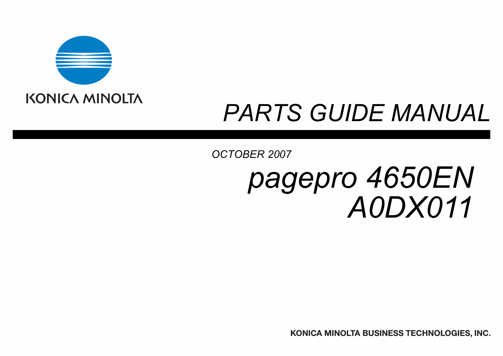Konica-Minolta pagepro 4650EN Parts Manual-1